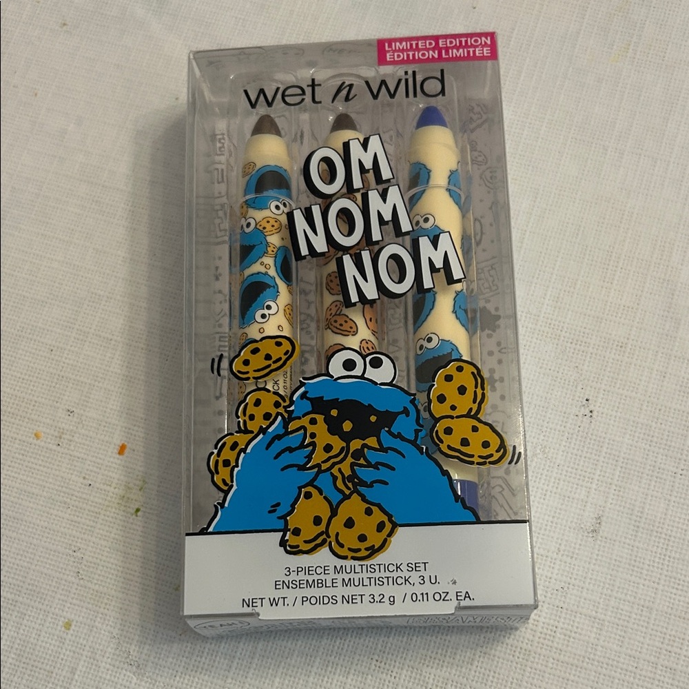 Wet n Wild Cookie Monster Multistick Set - Blue, White, Tan